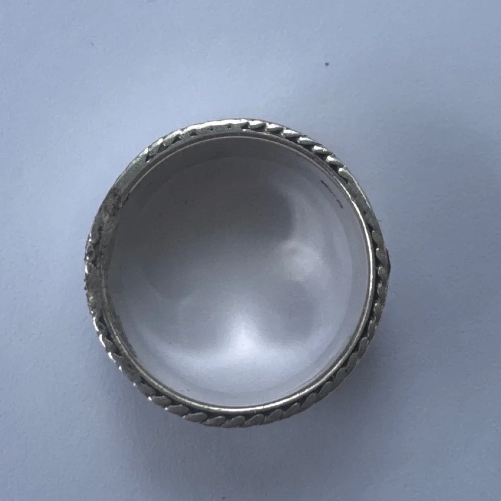 Spinner Ring Size 5 Silver 925 Sterling Rope Edge
